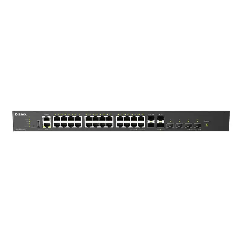 Switch L3 Top-of-Rack 24 ports 100M - 1 - 2.5 - 5 - 10GBASE-T, 4 ports 10G SFP+, 4 ports 10 - 25G S... (DXS-3410-32XY/E)_1